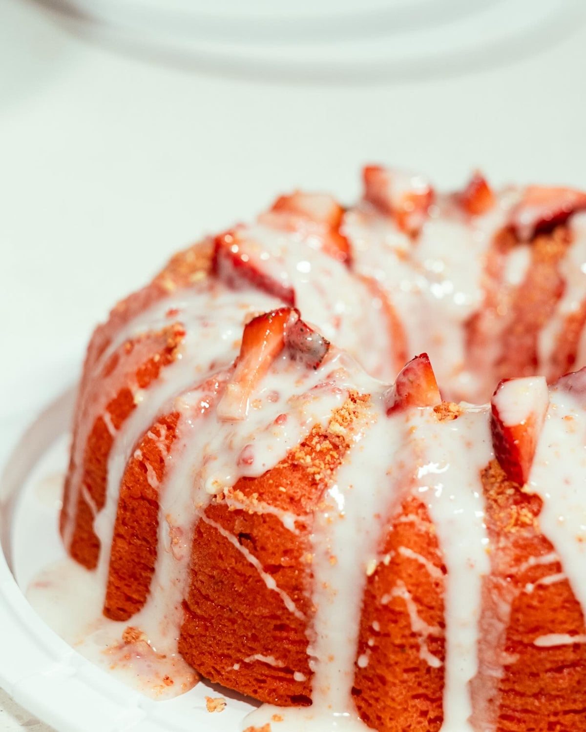 Strawberry Crunch Bundt Cake